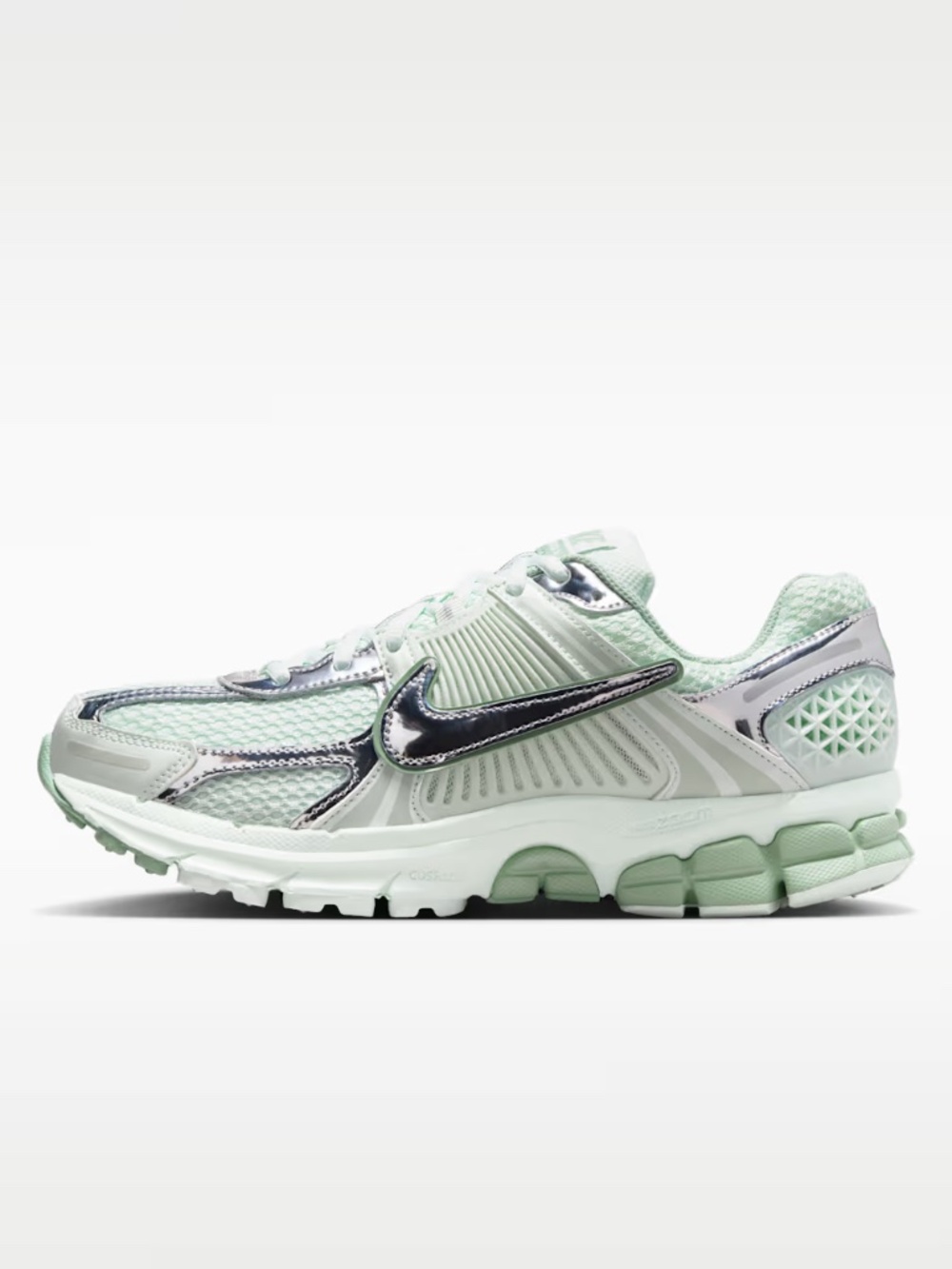 Nike Women's Mint Green and Silver Running Shoes